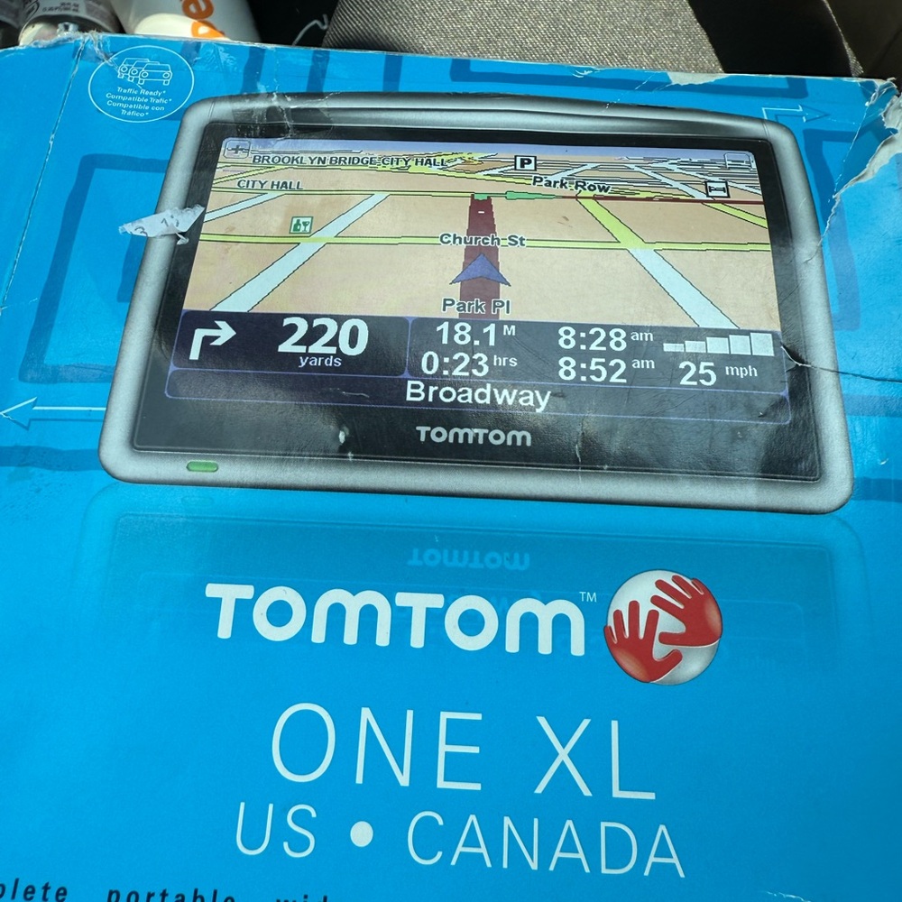 Black GPS Navigation Device with Modern Interface